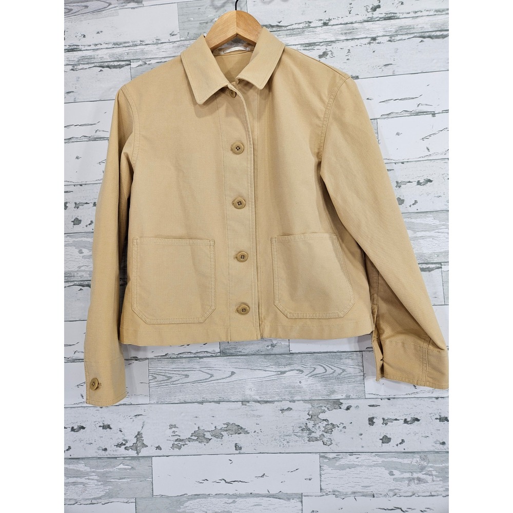 Uniqlo Tan Beige Canvas Chore Jacket Utility Workwear XS